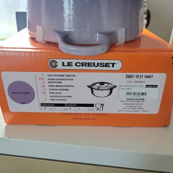 NIB Le Creuset 2QT round dutch oven in Provence / Blue Bell Purple - Picture 8 of 8